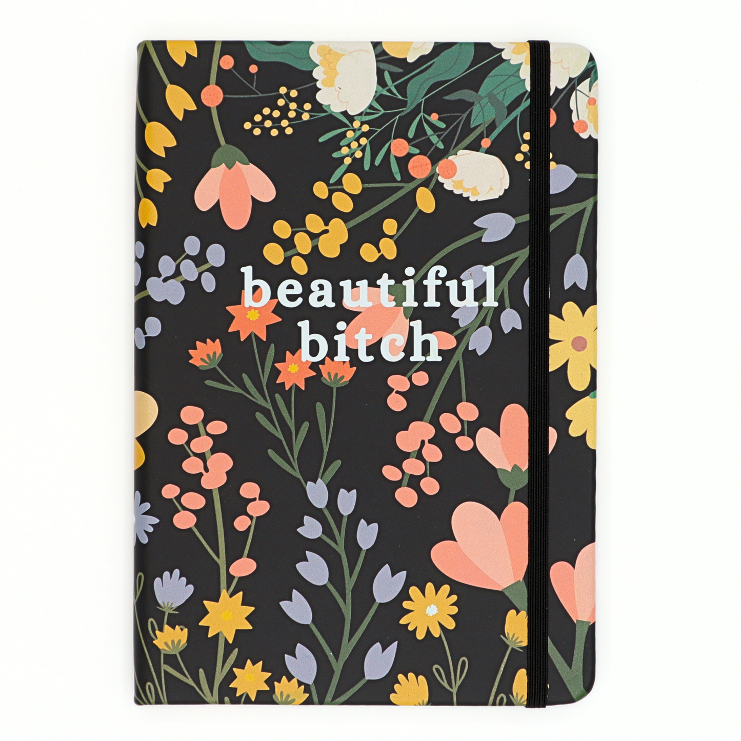 Beautiful Bitch - Floral Vegan Leather Padded Journal A5