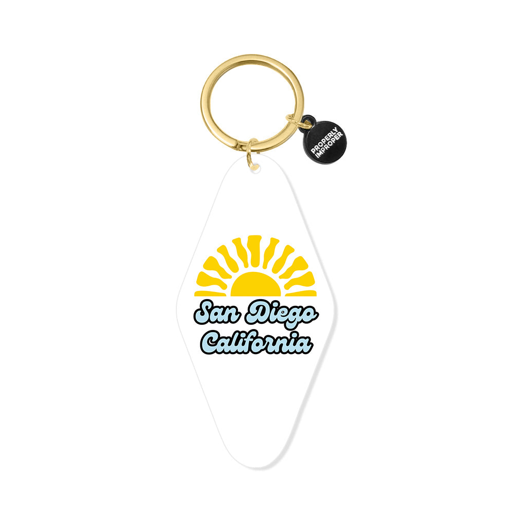 San Diego California Printed Keychain