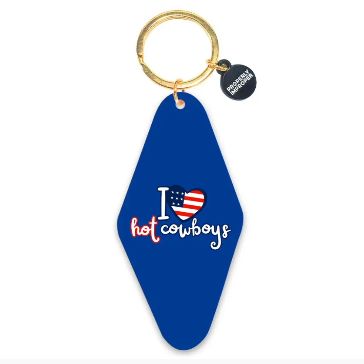 I Heart Hot Cowboys- Keychain