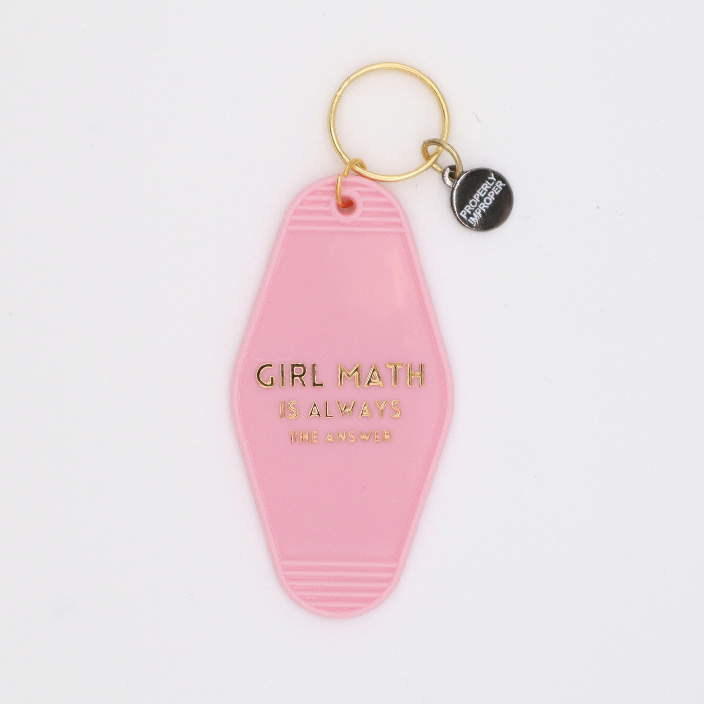 Girl Math Is Always The Answer Keychain - Hot Stamped