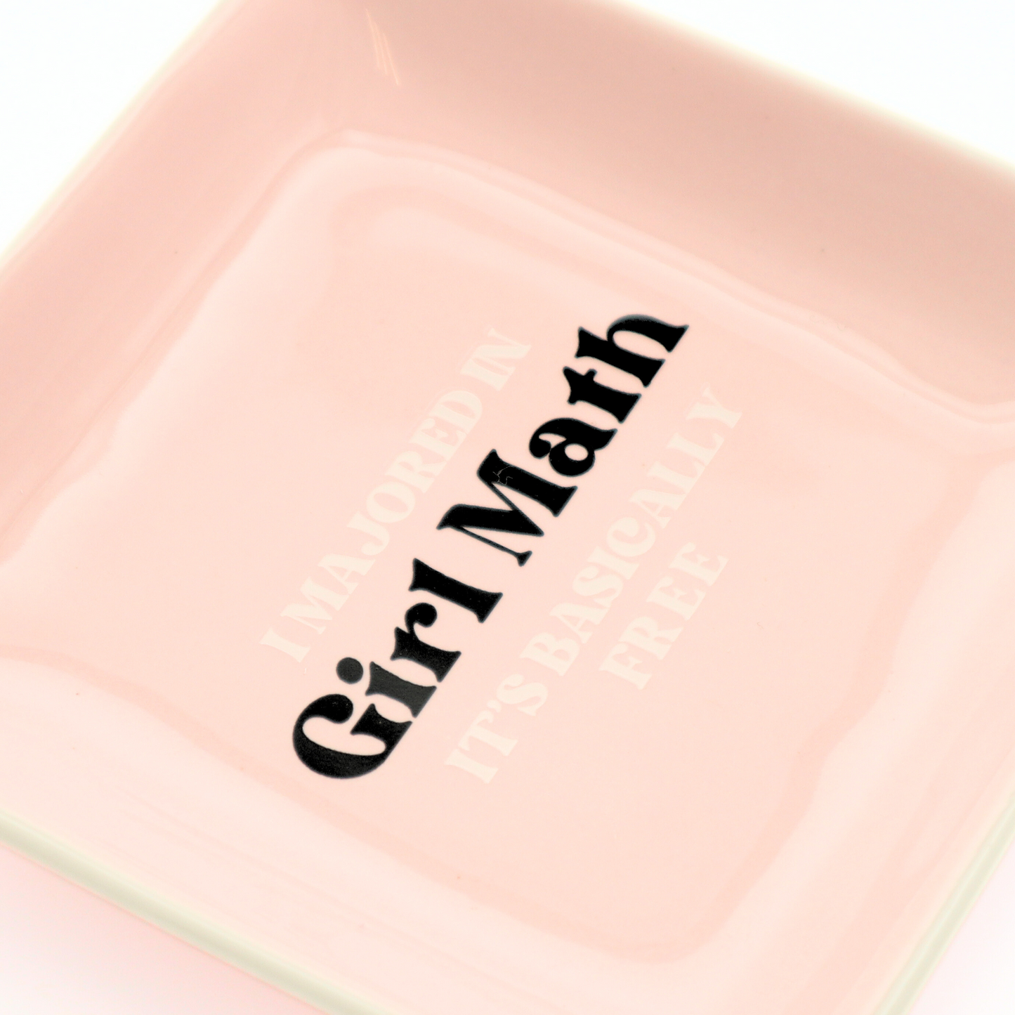 I Majored In Girl Math - Square Trinket Tray