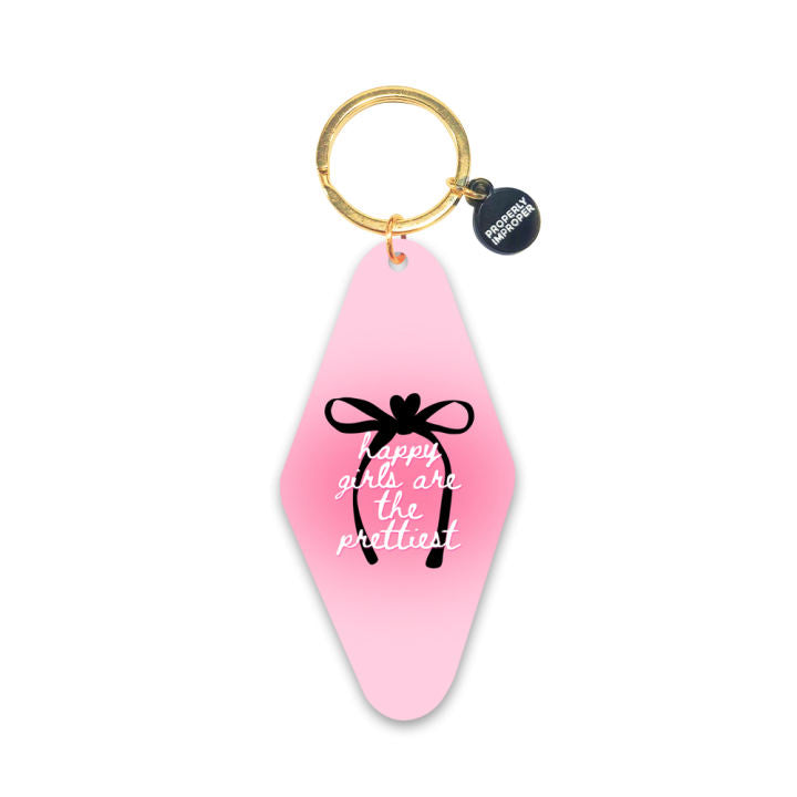 Happy Girls Are the Prettiest - Printed Keychain
