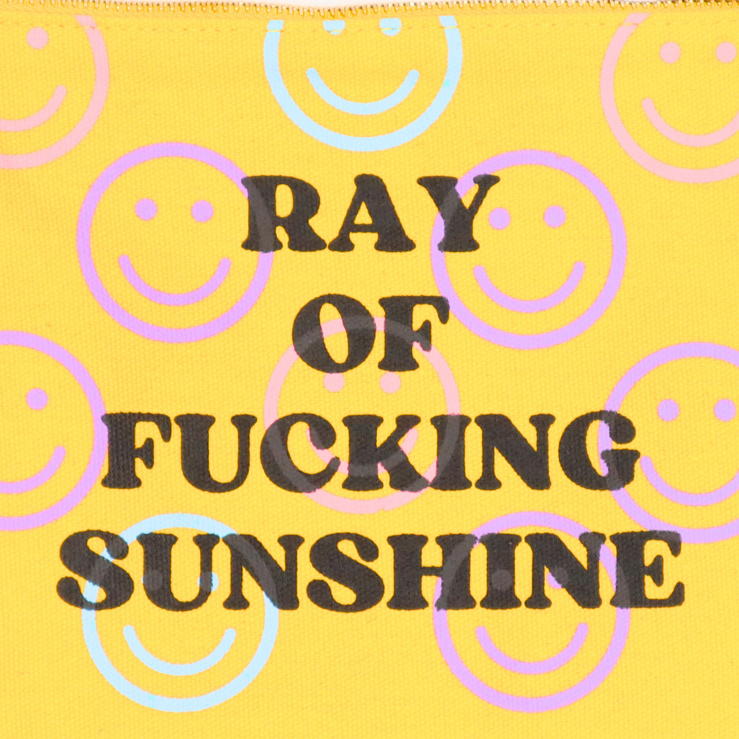 I Am A Ray Of Fucking Sunshine Smiley Canvas Pouch