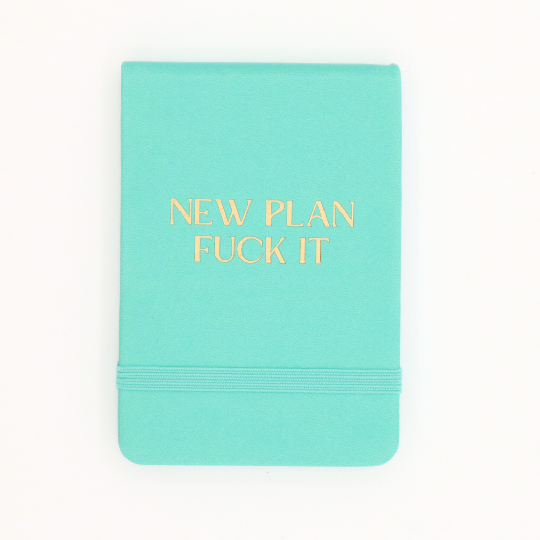 New Plan Fuck It - Leatherette Pocket Journal