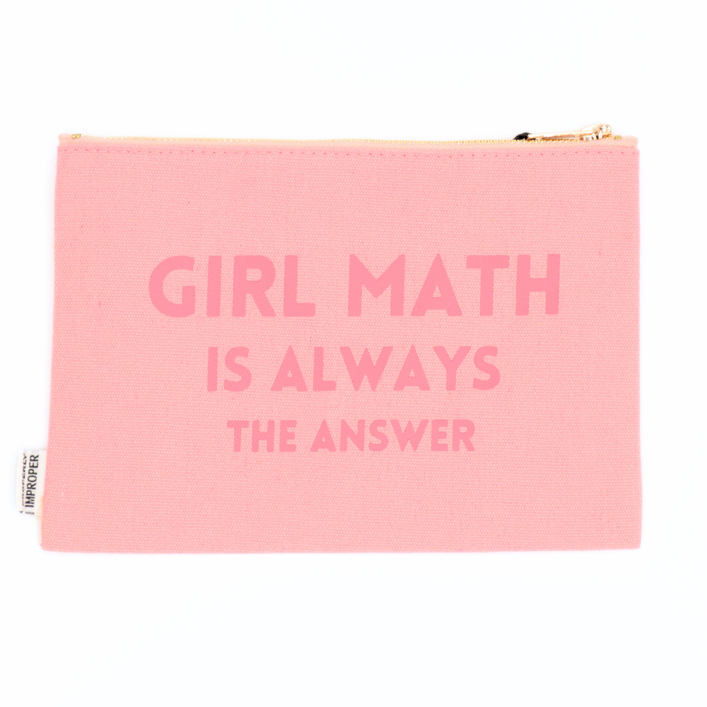 Girl Math Is Always The Answer Canvas Pouch