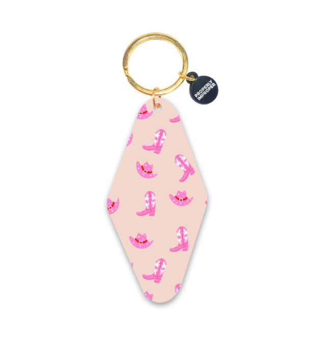 Cowgirl Boot and Hat - Keychain