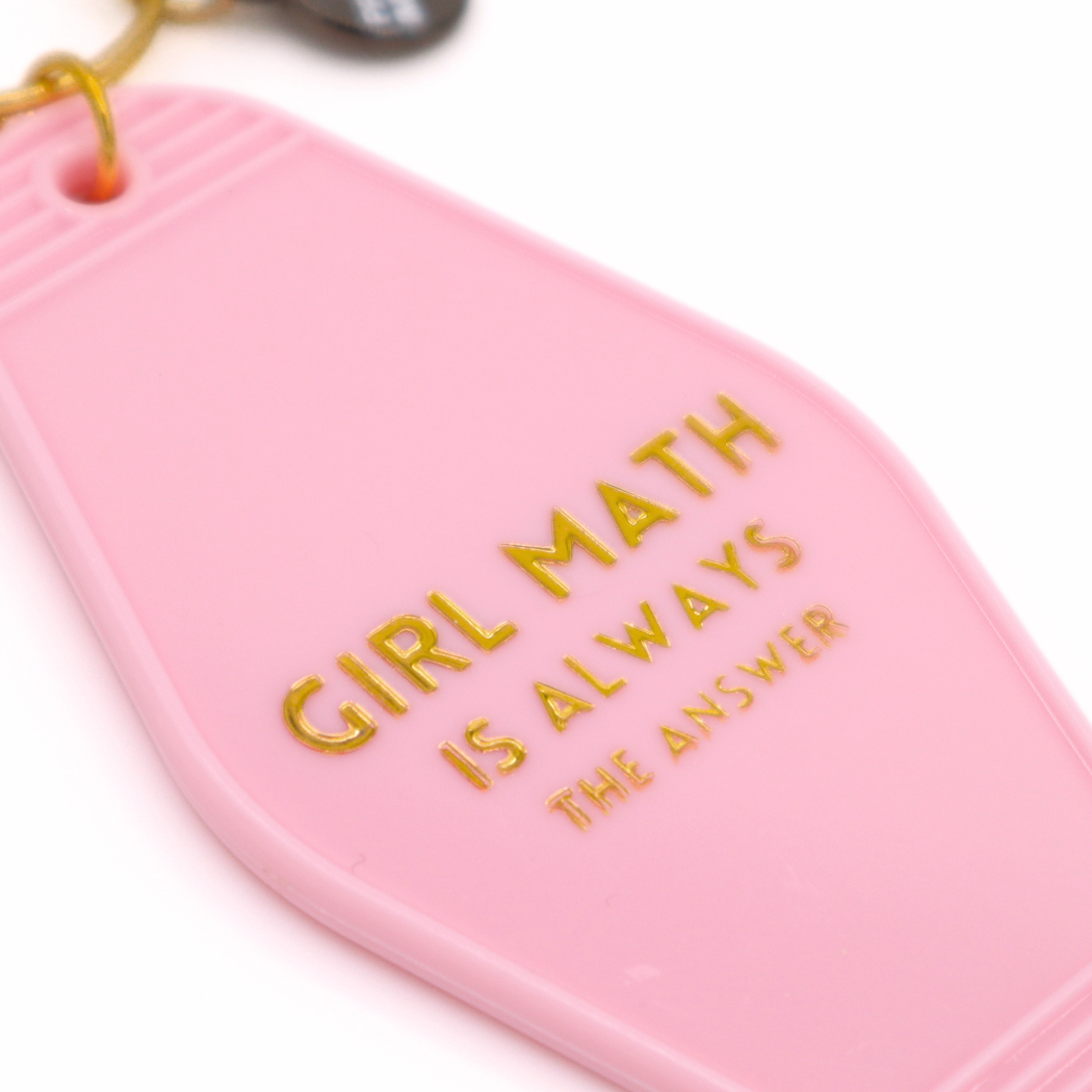 Girl Math Is Always The Answer Keychain - Hot Stamped
