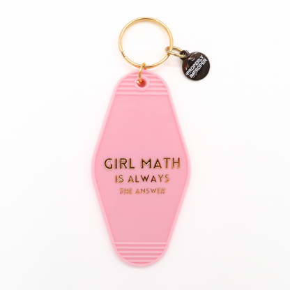Girl Math Is Always The Answer Keychain - Hot Stamped
