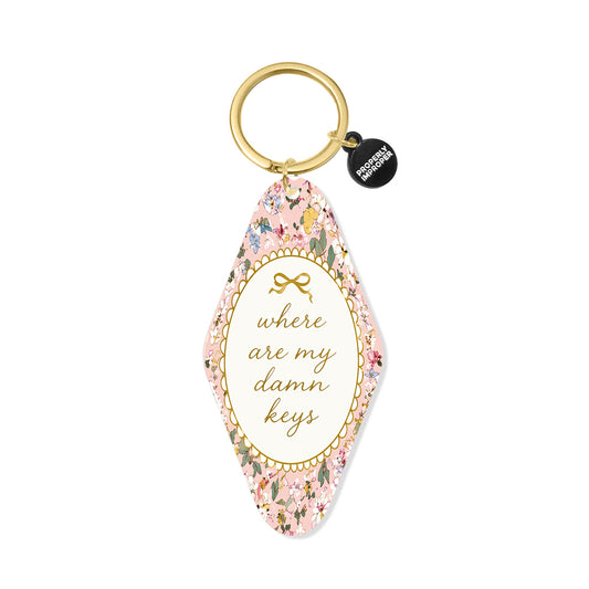 Where Are My Damn Keys Floral - Printed Keychain
