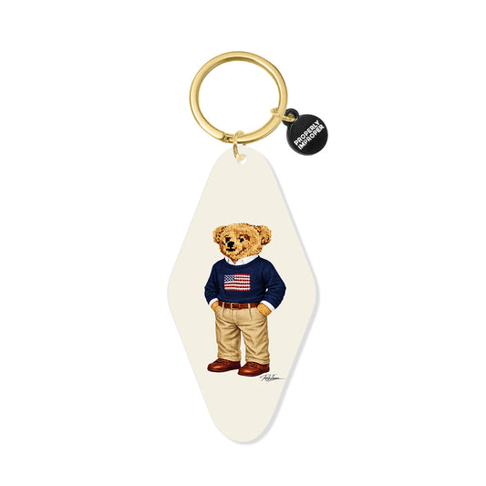 USA Sweater Bear - Printed Keychain