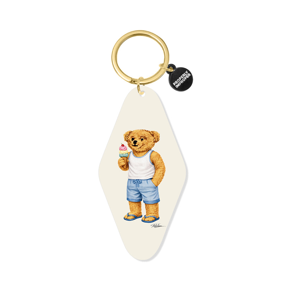 Tank and Ice Cream Bear - Printed Keychain