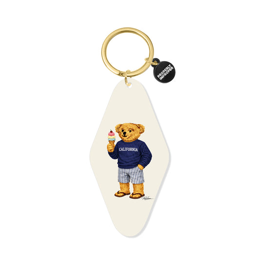 CA Sweater Bear and Ice Cream - Printed Keychain