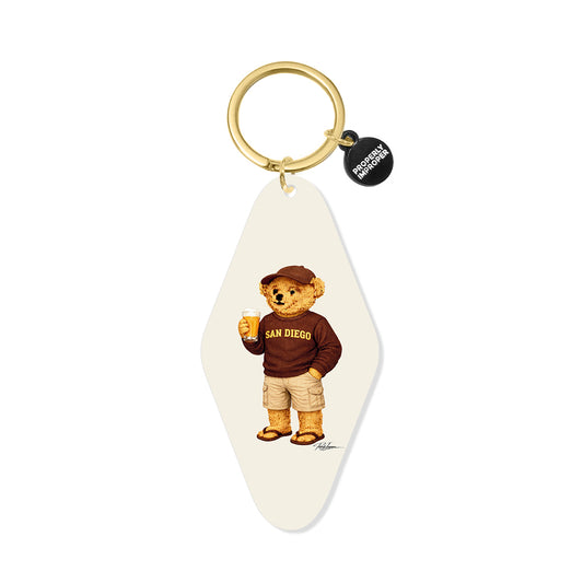 San Diego Sweatshirt with Beer Bear - Printed Keychain