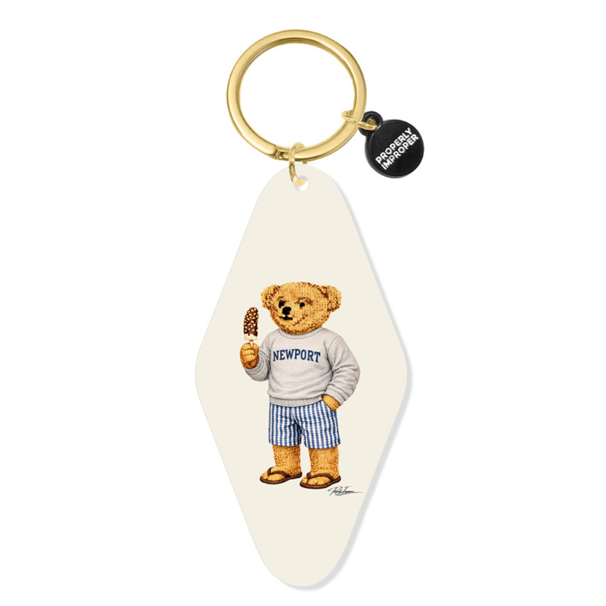 Newport Sweater and Frozen Banana Bear - Printed Keychain
