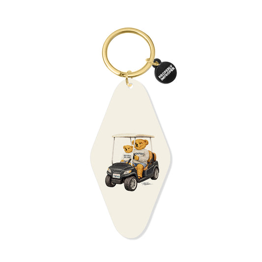 Papa and Child Golf Cart - Printed Keychain