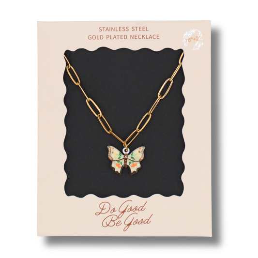 Butterfly Charm - Gold Plated Necklace