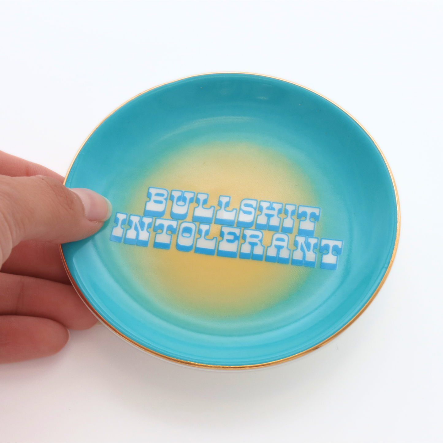 Bullshit Intolerant - Round Trinket Tray