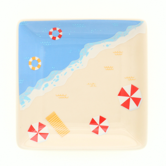 Beach Scene - Square Trinket Tray