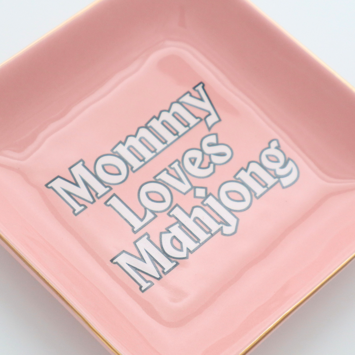Mommy Loves Mahjong - Square Trinket Tray