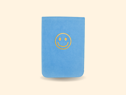 Smiley Face Leatherette Pocket Journal