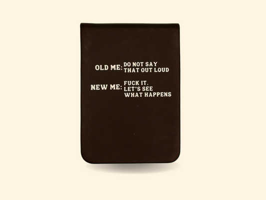 Old Me Vs New Me Leatherette Pocket Journal