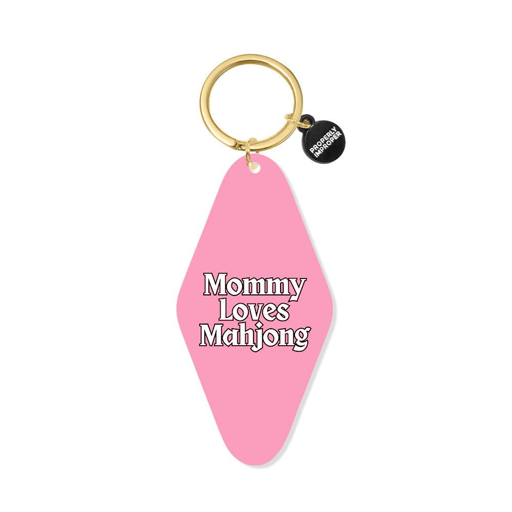 Mommy Loves Mahjong - Printed Keychain
