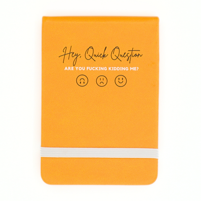 Hey Quick Question - Leatherette Pocket Journal