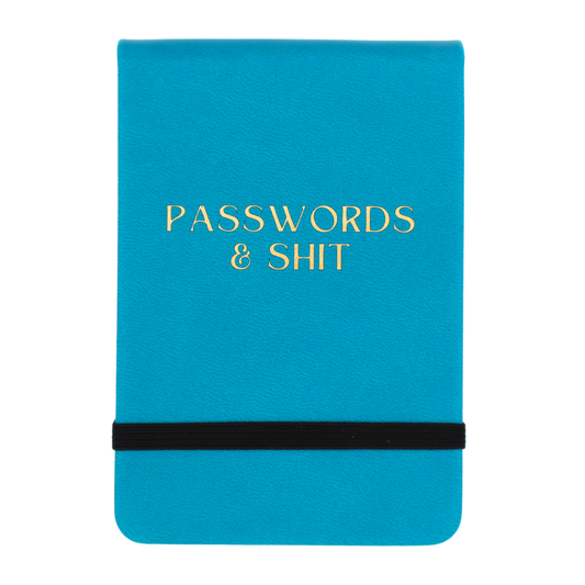 Passwords & Shit - Leatherette Pocket Journal