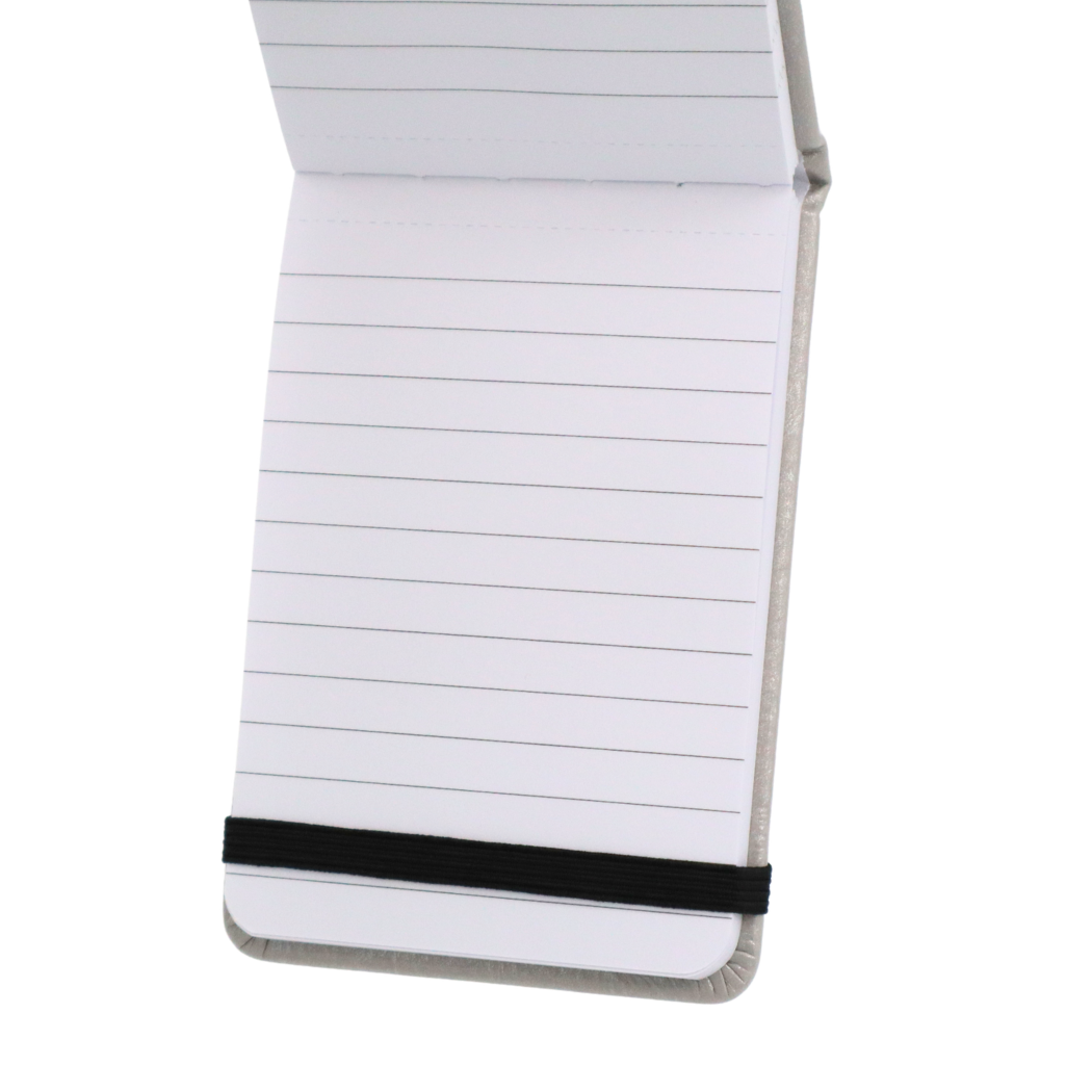 Leatherette Pocket Journal We Listen and We Judge