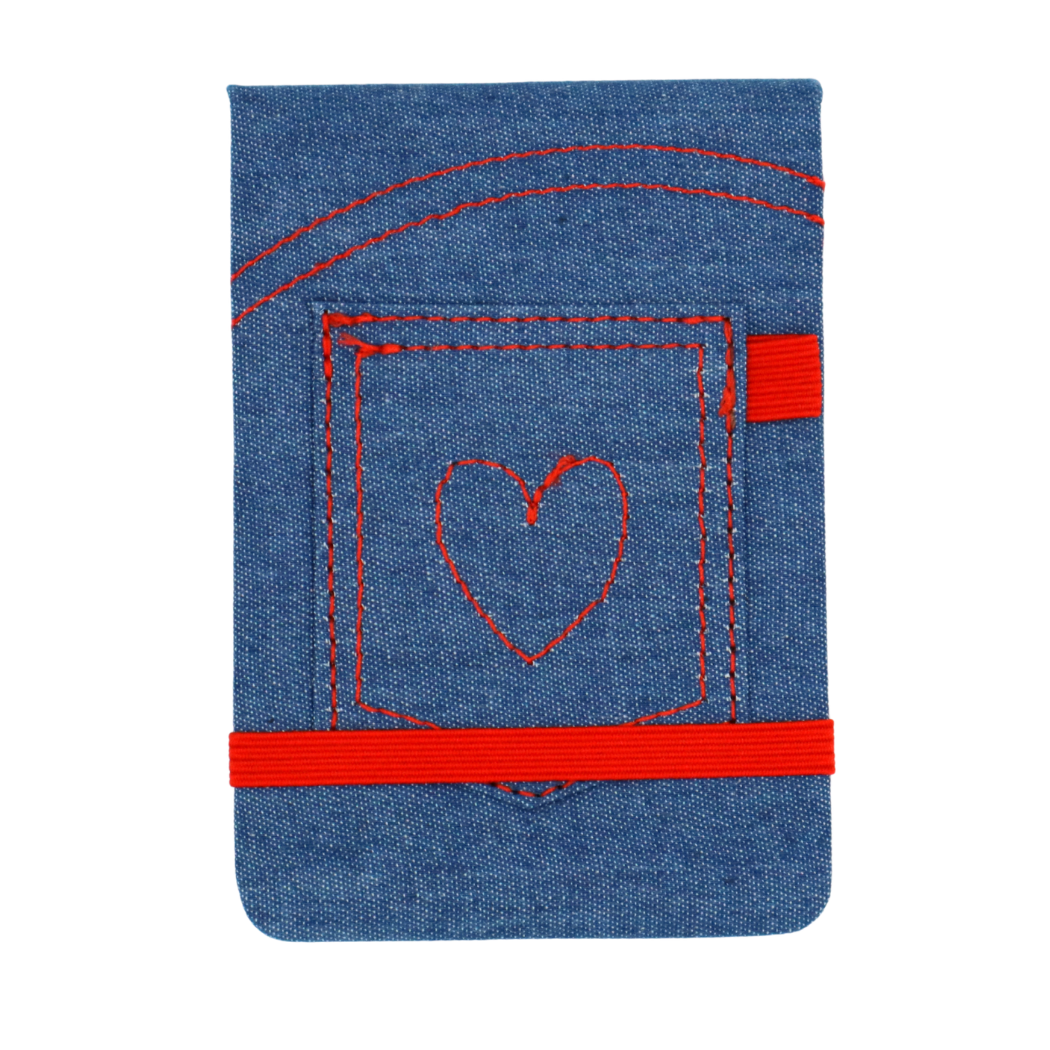 Leatherette Pocket Journal Denim Pocket