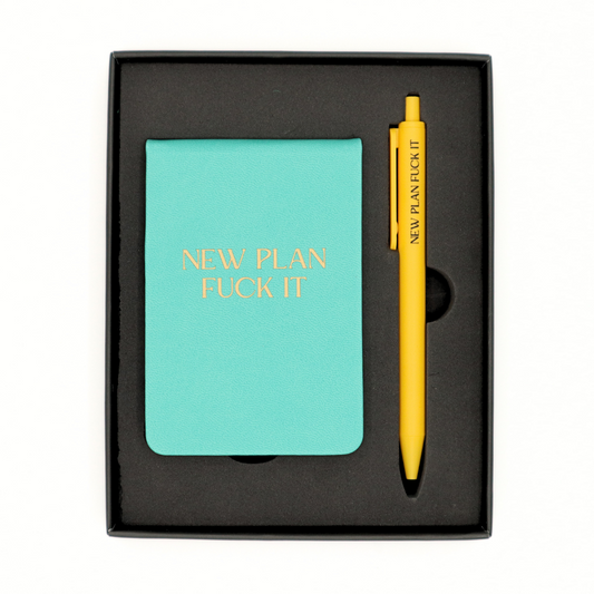 New Plan Fuck It - Pocket Journal & Pen Box Set