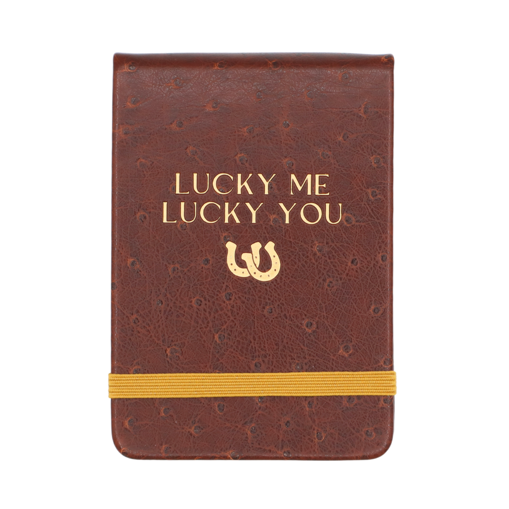 Leatherette Pocket Journal Lucky Me Lucky You