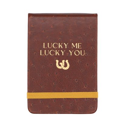 Leatherette Pocket Journal Lucky Me Lucky You