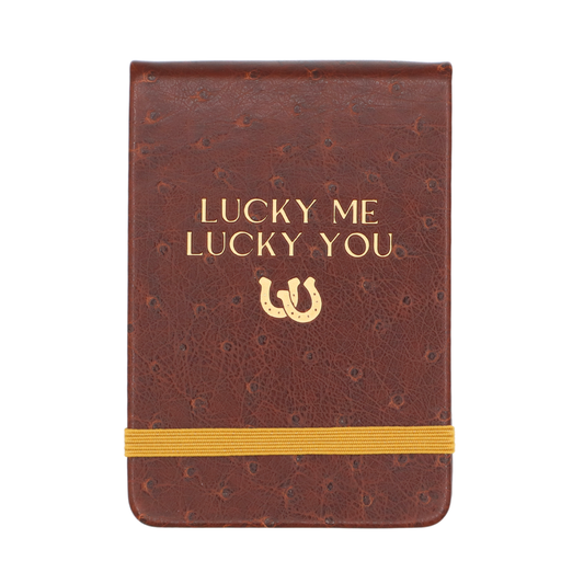 Leatherette Pocket Journal Lucky Me Lucky You