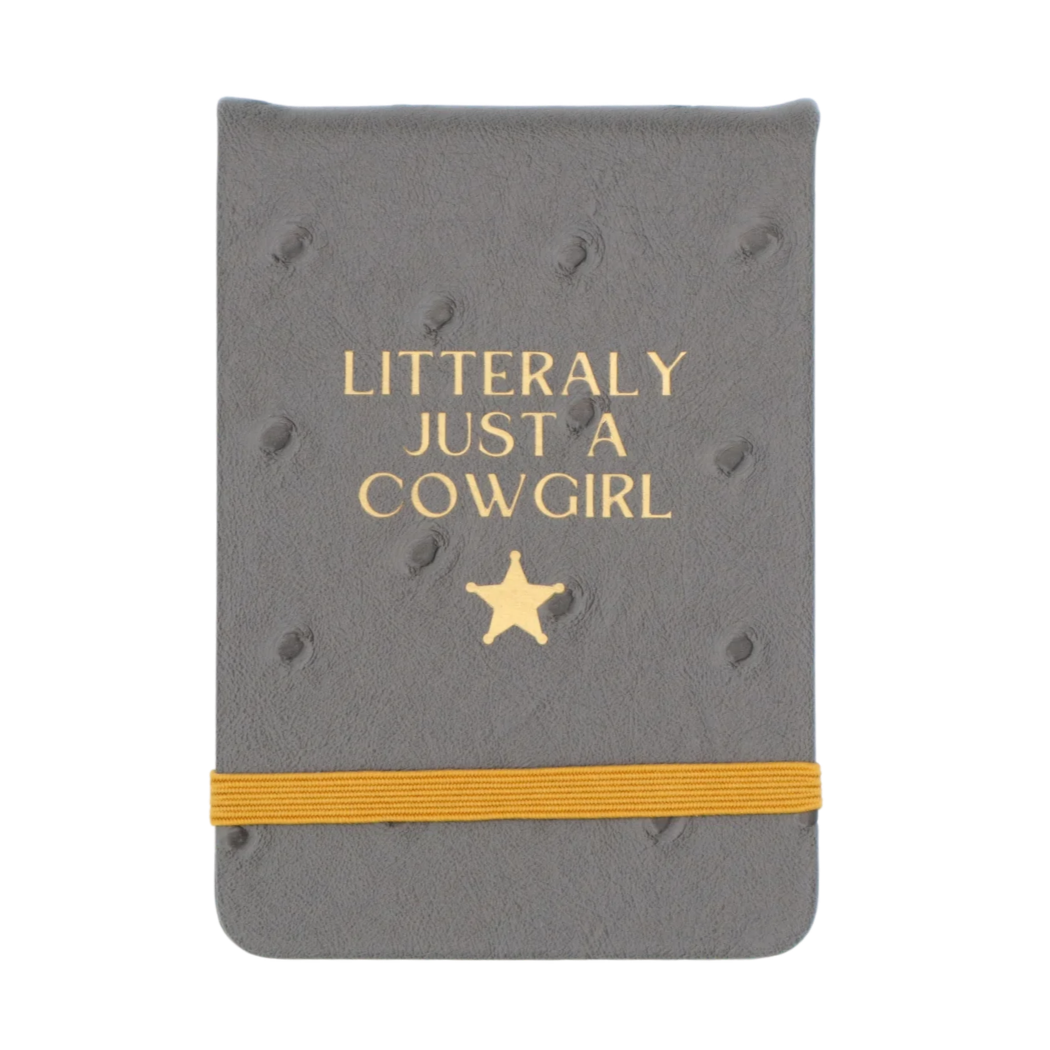 Literally Just Cowgirl Leatherette Pocket Journal