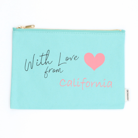 With Love from California Canvas Pouch
