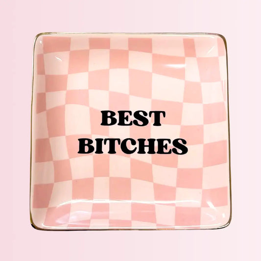 'Best Bitches' - Square Trinket Tray