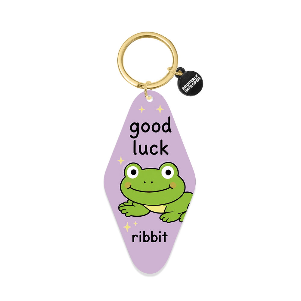 Printed Keychain Good Luck Ribbit