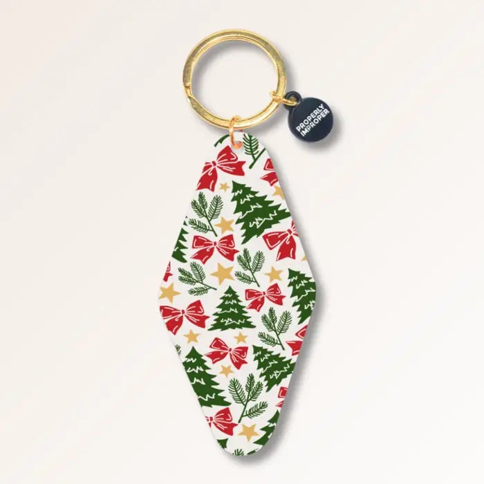 Tree, Bow, and Star - Holiday Keychain