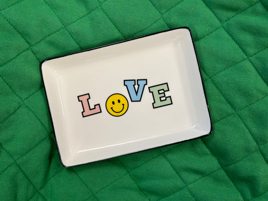 LOVE- Large Rectangle Trinket Tray