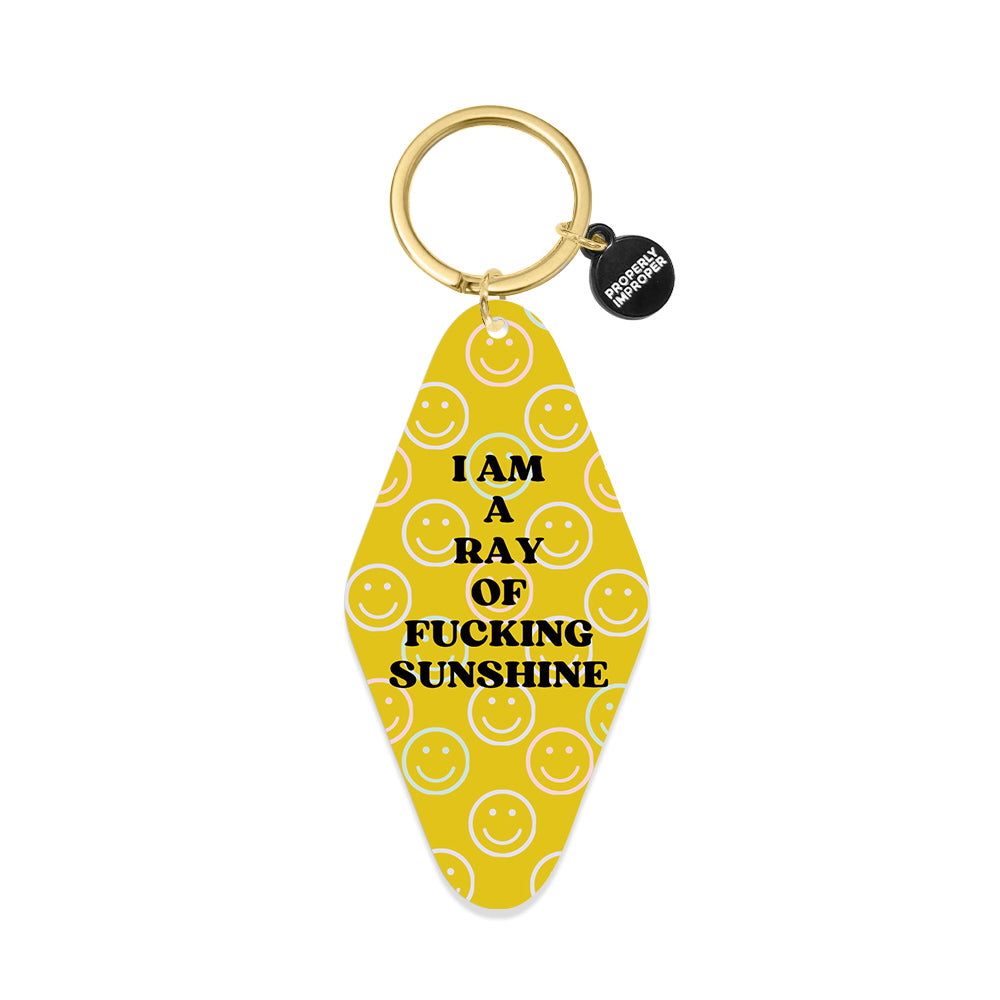 Printed Keychain I Am A Ray of Sunshine