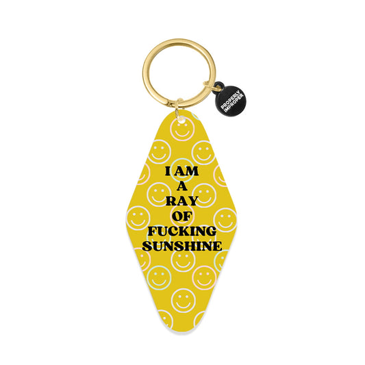 Printed Keychain I Am A Ray of Sunshine