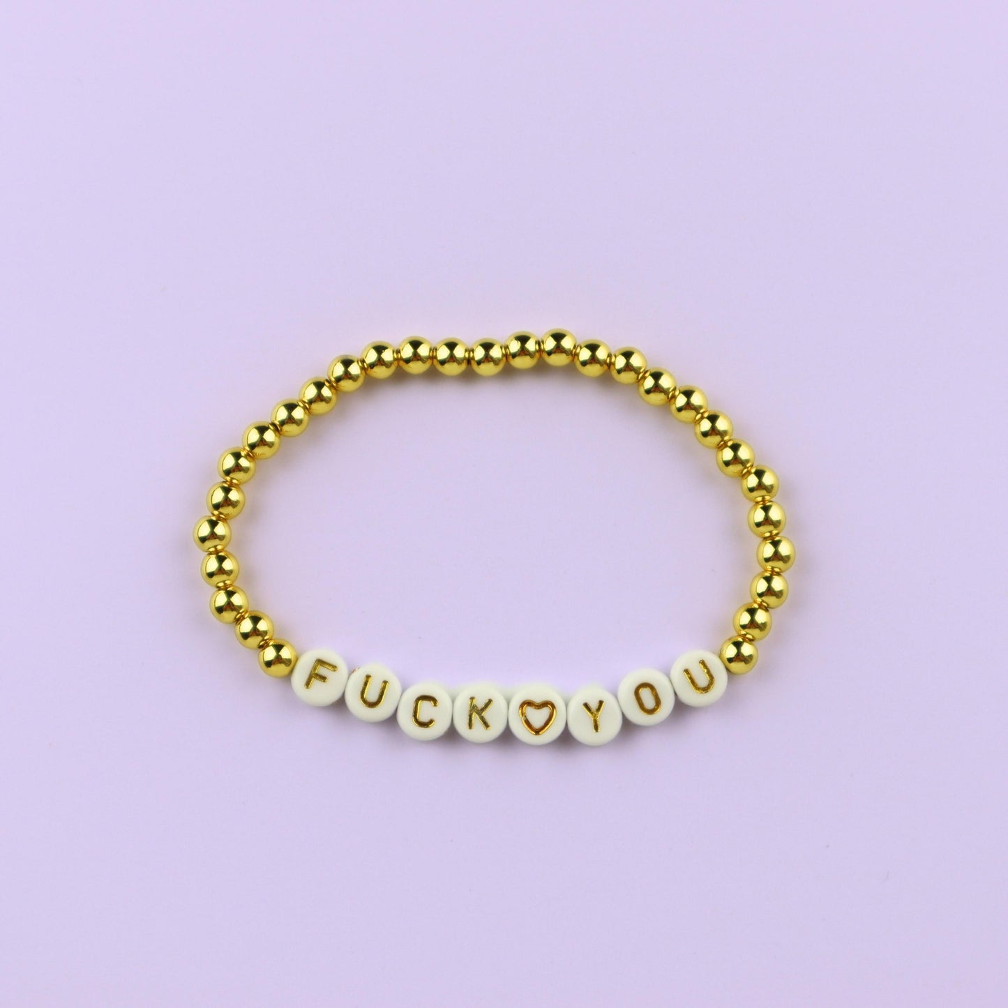 Gold Filled Ball Beaded Message Bracelets