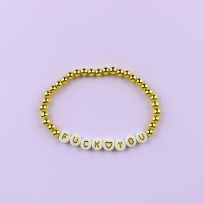 Gold Filled Ball Beaded Message Bracelets