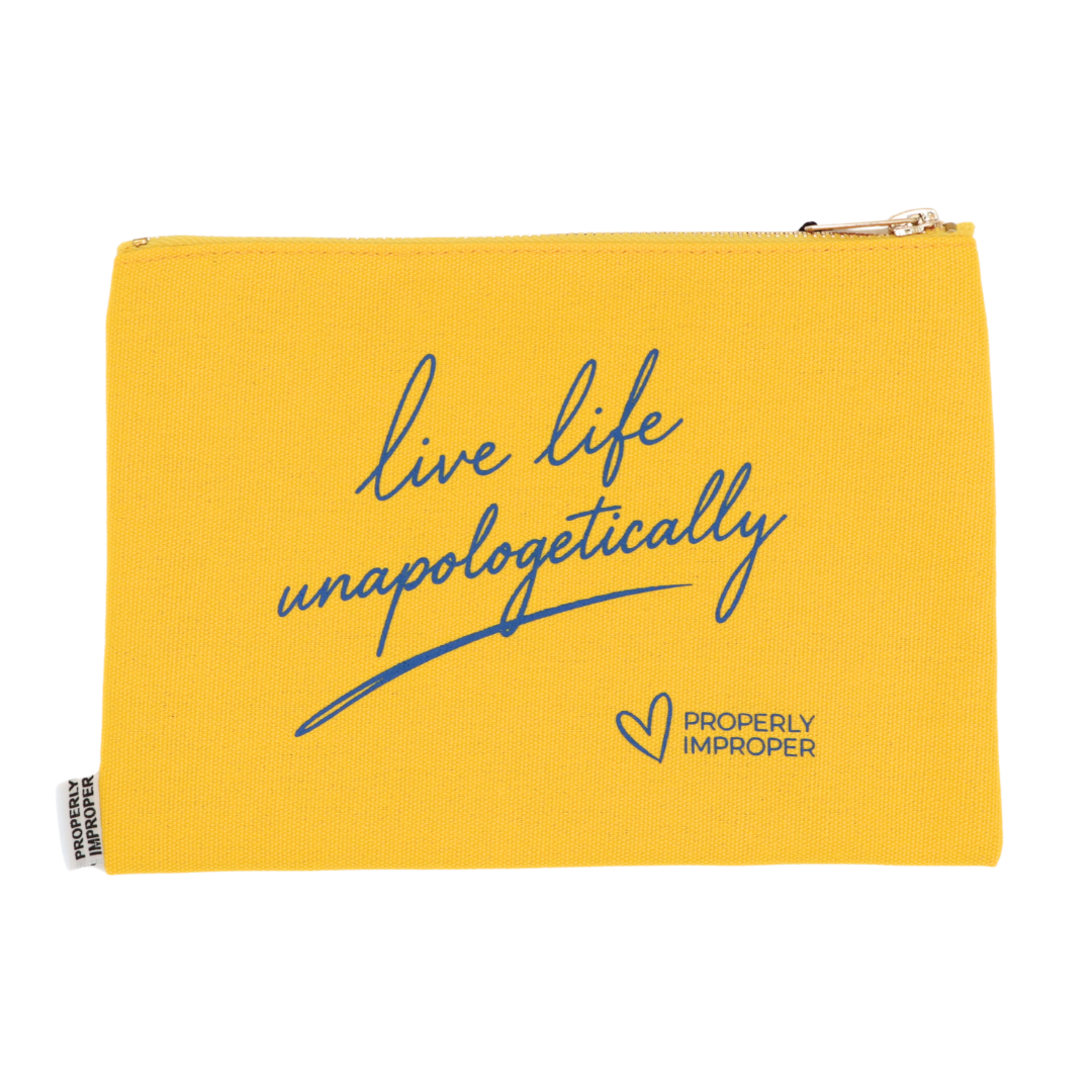 Canvas Pouch Live Life Unapologetically