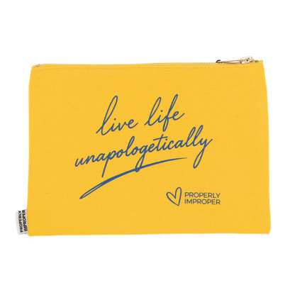 Canvas Pouch Live Life Unapologetically