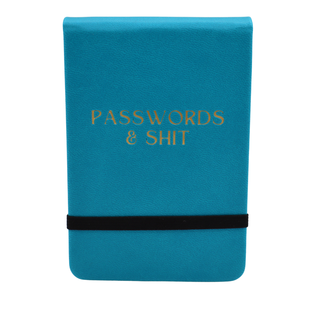 Passwords & Shit - Leatherette Pocket Journal