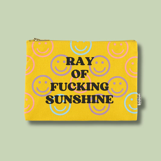 I Am A Ray Of Fucking Sunshine Smiley Canvas Pouch