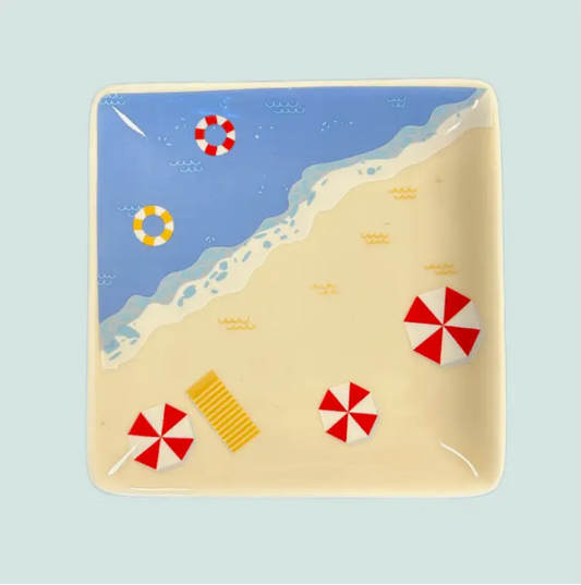 Beach Scene - Square Trinket Tray