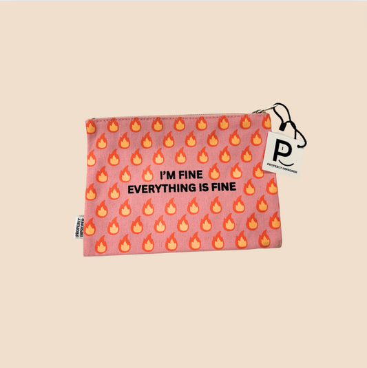 Everything's Fine Canvas Pouch